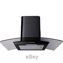 SIA 60cm Black Touch Control Ceramic Hob & Curved Glass Cooker Hood Extractor