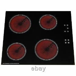 SIA 60cm Single Electric Oven, 4 Zone Touch Control Ceramic Hob And Chimney Hood