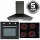 Sia 60cm Single True Fan Oven, 4 Zone Touch Control Ceramic Hob And Chimney Hood