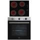 Sia 60cm Stainless Steel Built-in Electric Single Fan Oven & 4 Zone Ceramic Hob