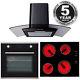 Sia 60cm Touch Control Electric Oven, Ceramic Hob And 60cm Cooker Hood Extractor