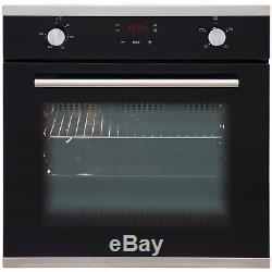 SIA 60cm Touch Control Electric Oven, Ceramic Hob and LED Cooker Hood Extractor