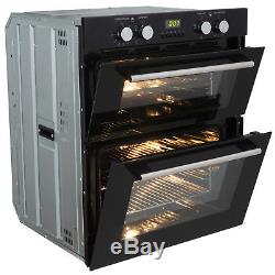 SIA Built Under Double Electric Fan Oven and 60cm 4 Zone Ceramic Electric Hob