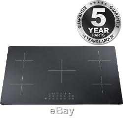 SIA R12 90cm 5 Zone Black Touch Control Electric Induction Hob Child Lock