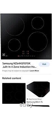 Samsung NZ64H37070K 4-Zone Built-In Induction Hob Black