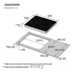 Samsung NZ64H37070K 4-Zone Built-In Induction Hob Black