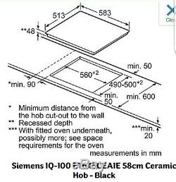 Siemens iQ100 ET645CEA1E Electric Cooker Hob Hotplate Ceramic Glass Kitchen
