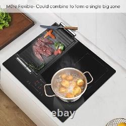 Singlehomie 60cm Induction Hob Built in 4 Ring Electric Hob Cooktop Flex Zone