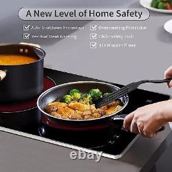 Singlehomie Ceramic Hob 2 Ring, Built-in Electric Hobs Hot Plate Touch Control