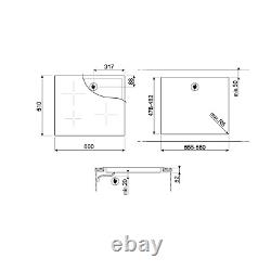 Smeg 60cm 4 Zone Plug & Play Induction Hob Black SI2641DUK