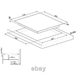 Smeg SE364TD Black 4 Zone Electric Hob