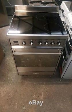 Smeg Symphony SY6CPX8 Electric Cooker with Ceramic Hob-Stainless Steel