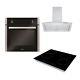 Stainless Steel Cda Electric Oven, 60cm Cookology Ceramic Hob & Hood Pack