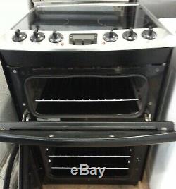Stainless Zanussi 60cm electric cooker with fan oven and ceramic hob