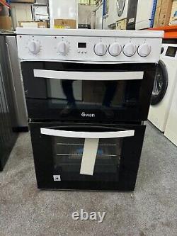 Swan SX16730W 60cm Wide Double Oven Electric Cooker with Ceramic Hob White -EH25