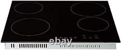 TCH601 60cm Electric Ceramic Hob Cooktop with 4 Cooking Zones, Built-in Worktop