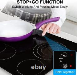 THERMOMATE 60cm 4 Zone Ceramic Hob Built-in Electric Cooktop Cooker &Touch 6700W