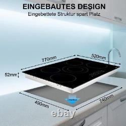THERMOMATE 77cm Built-In Ceramic Hob 5 Zone Electric Hob with 2 Zone Touch Control