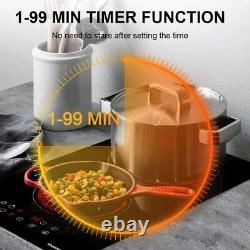 Thermomate 30cm Ceramic Hob, Built-in 2 Zones Electric Cooktop, 9 Heating Level