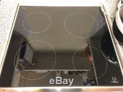 Used INDESIT ID60C2XS 60CM DOUBLE OVEN ELECTRIC COOKER CERAMIC HOB STAINLESS