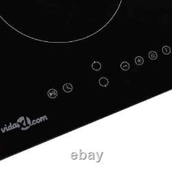 VidaXL Ceramic Hob with 2 Burners Touch Control 3000W Kitchen Built-in Zone C