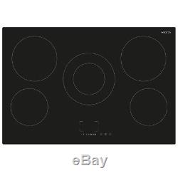 Viesta Glass Ceramic Cooking Kitchen Hob with 5 cooking zones and 9 levels