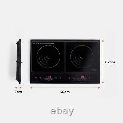 VonShef Twin Digital Induction Hob Double Plate Electric Table Top LED Display