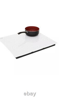 White 60cm 4-Zone touch control induction hob