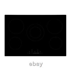 Willow 77cm Ceramic Hob Touch Control Hardwired with 5 Cooking Zones WCH77T