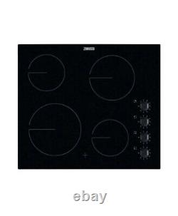 Zanussi 60cm 4 Zone Ceramic Hob with Knob Controls ZHRN640K