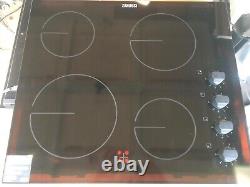 Zanussi 60cm 4 Zone Ceramic Hob with Knob Controls ZHRN640K