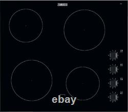 Zanussi Ceramic Hob Z6114IOK Graded 60Cm Black Glass 4 Burner (WI-1064)