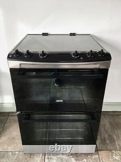 Zanussi Double Electric Oven, ceramic hob & grill (free-standing). ZCV660CTX