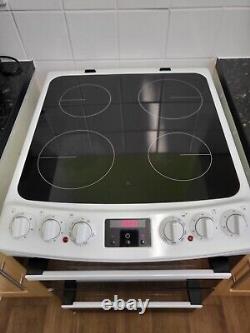 Zanussi ZCV46250WA Free Standing Electric Cooker with Ceramic Hob 55cm White