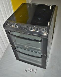 Zanussi ZCV550MNC 55 cm Electric Cooker Double Oven Ceramic Hobs- Black
