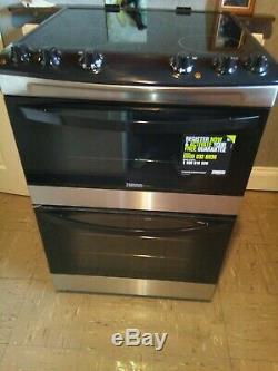 Zanussi ZCV66030XA 60cm double oven electric cooker with ceramic hob