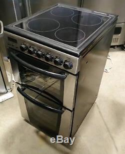Zanussi ZKC5030X Fan Assisted Electric Double Oven Cooker With Ceramic Hob