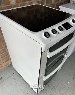 Zanussi ZKC5540W 55cm Electric Cooker White Double Oven Timer Ceramic Hob