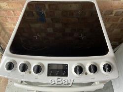 Zanussi ZKC5540W 55cm Electric Cooker White Double Oven Timer Ceramic Hob